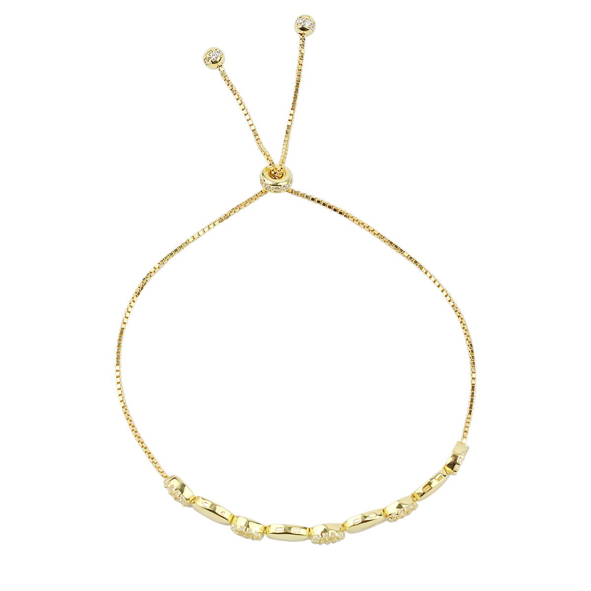 18ct Gold Gia Peardrop Chain Bracelet