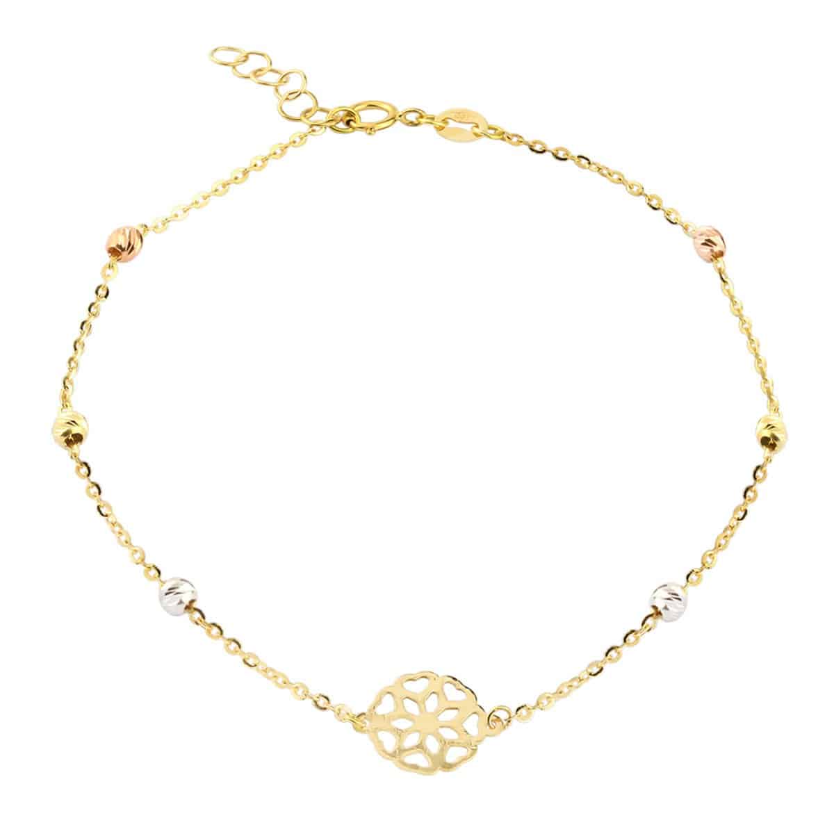 1112 Cali Charm 18ct Gold Chain Bracelet