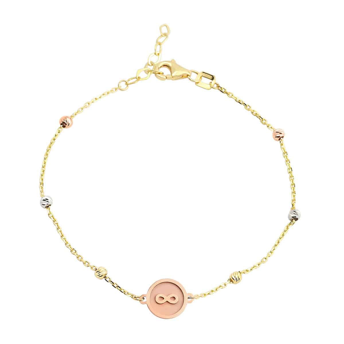1116 Auric Rose Infinity 18ct Rose Gold Chain Bracelet