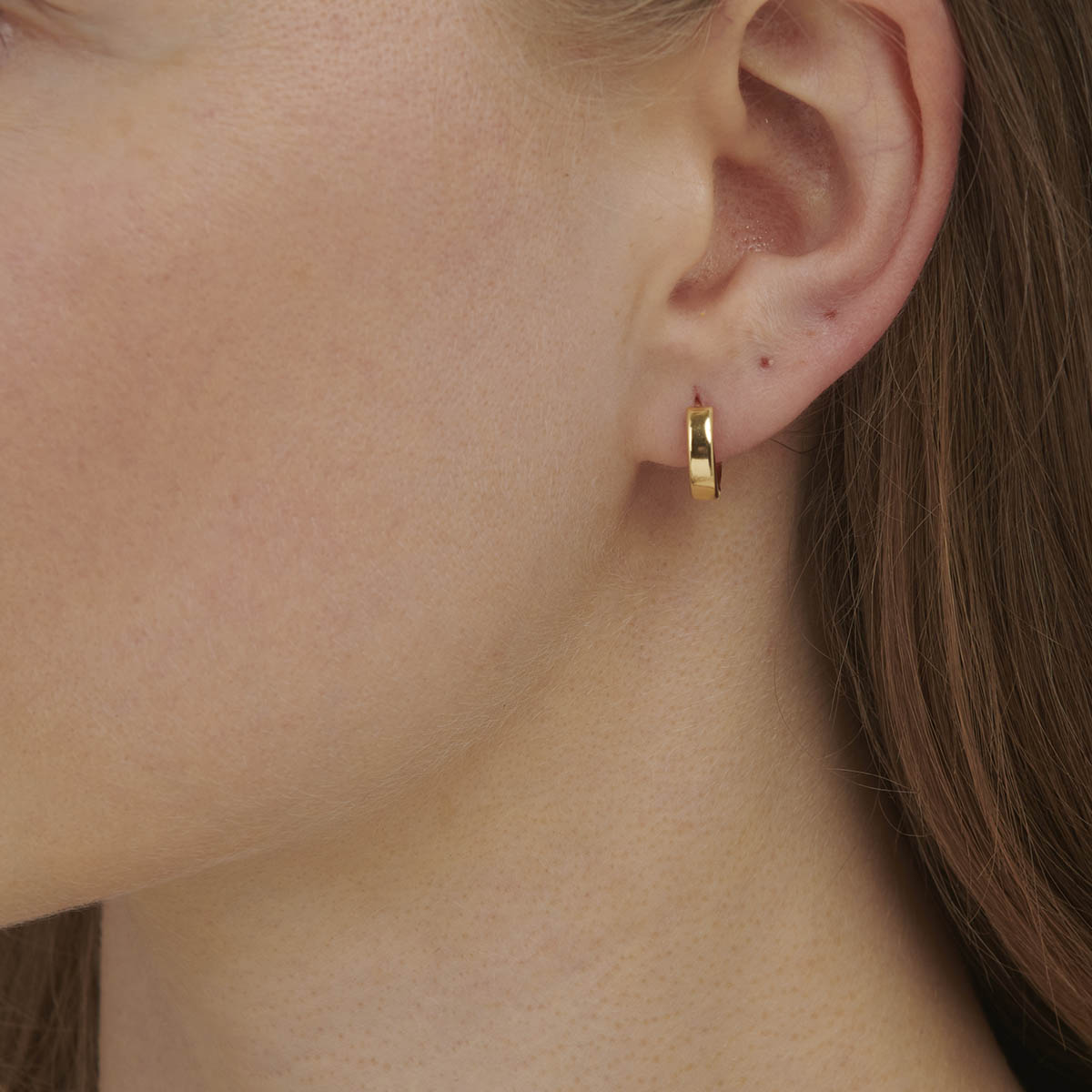 18ct 10mm gold hoop earrings for women
