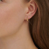 18ct 10mm gold hoop guggies earrings for women