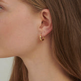 18ct 12mm Real gold hoop earrings