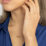 18ct Fine Yellow Gold Infinity Necklace