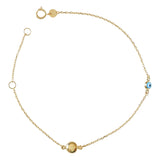 18ct Gold Charm Evil Eye Bracelet for women