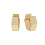 18ct Gold Hexagon Hoop Earrings