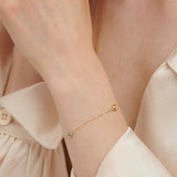 Womens Gold Turquoise Bracelet