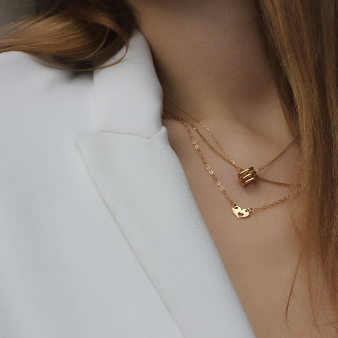 18ct Heart Pendant Gold Necklace
