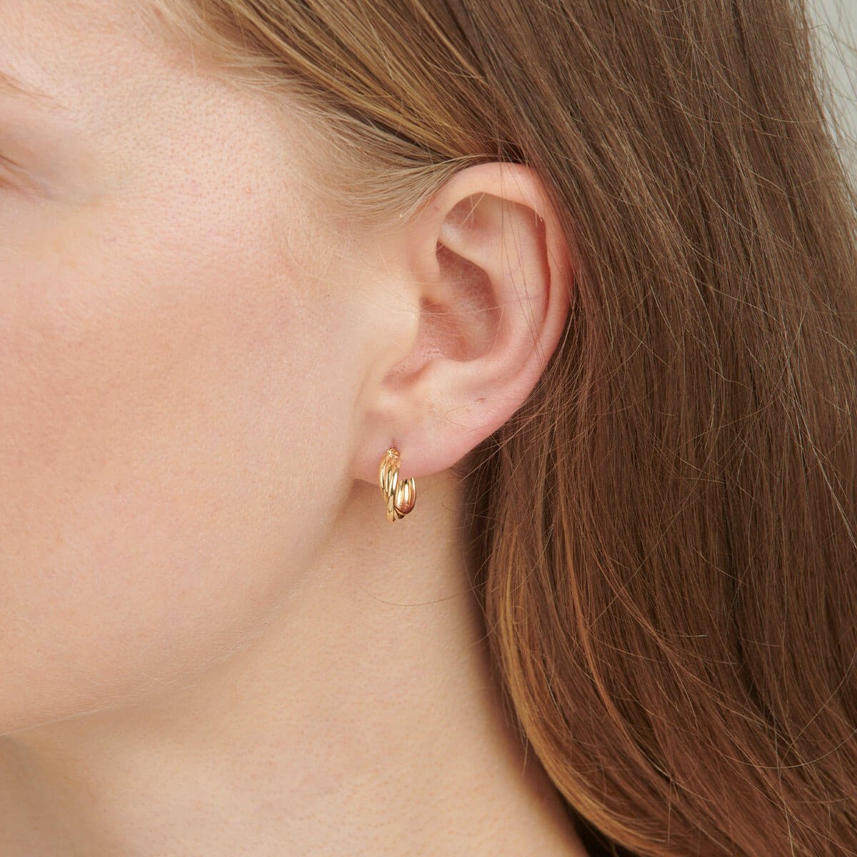 18ct Solid Gold 13mm Hoop Earrings