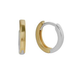 18ct Solid Gold 7mm Thick Hoop Earrings