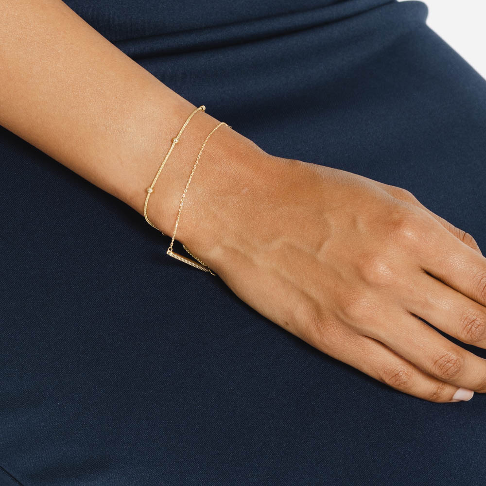 18ct Gold Diamond Initial Bracelet — Annoushka US