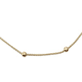 18ct Solid Gold Beaded Chain Bracelet for Women