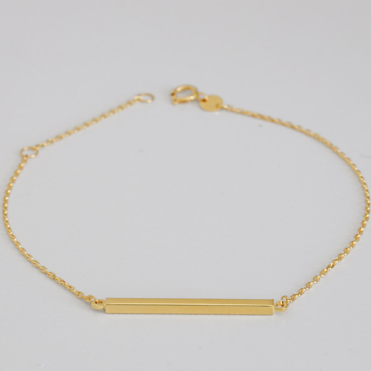 18ct Solid Gold Chain T Bar Bracelet for women