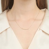 18ct Solid Gold Curved Bar Chain Necklace for Women