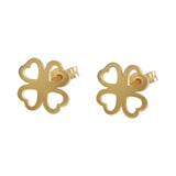 18ct Solid Gold Four Leaf Clover Earrings2