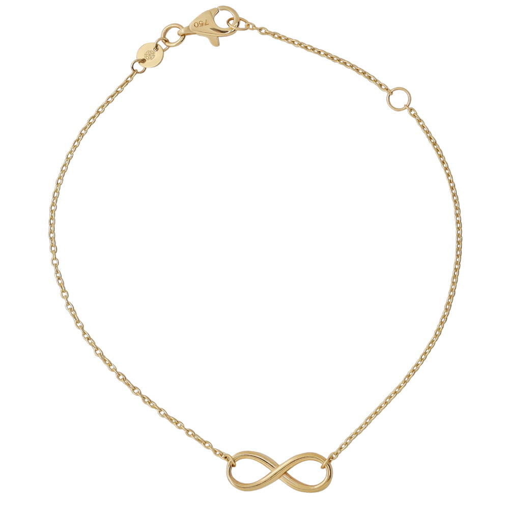 18ct Solid Gold Iconic Infinity Chain Bracelet