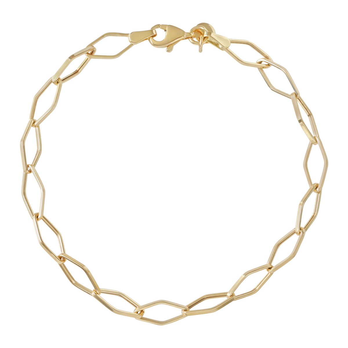 18ct Yellow Gold Diamond Link Bracelet