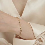 18ct Solid Yellow Fine Gold Chain Bracelet for women