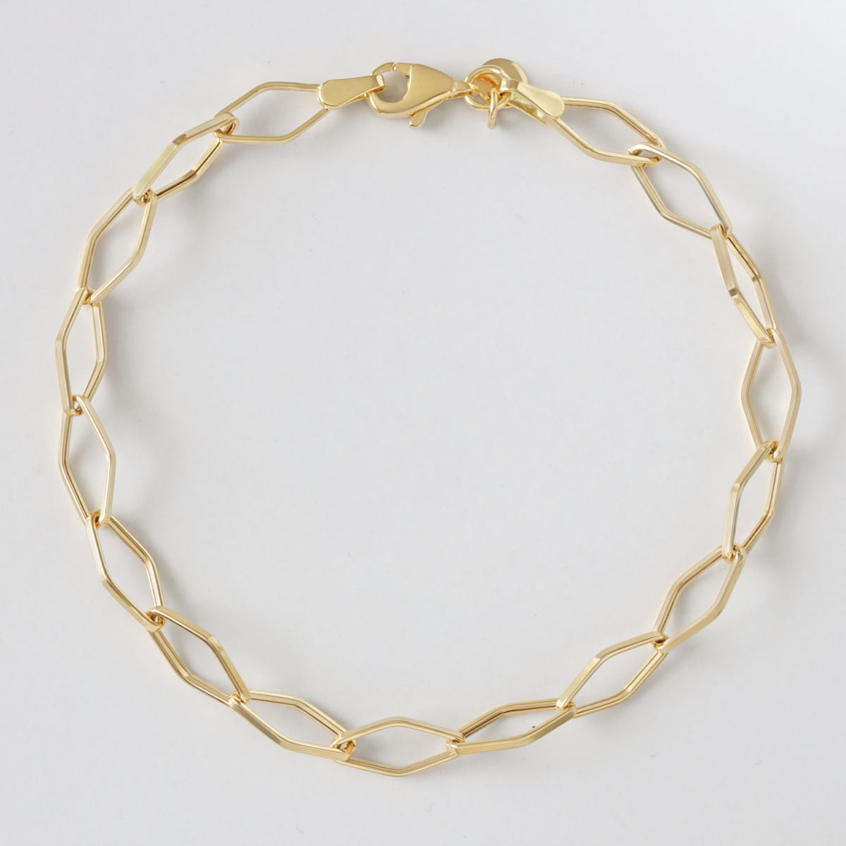 18ct Yellow Gold Diamond Link Bracelet