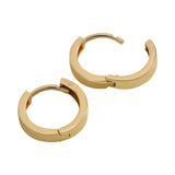18ct Solid Yellow Gold 12mm Huggie Hoops