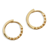 18ct Solid Yellow Gold 12mm Huggies Hoop earrings Auric Jewellery - UK
