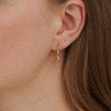 18ct Solid Yellow Gold Medium Real Gold Hoops