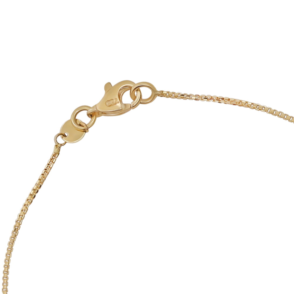 18ct Solid Yellow Gold Thin Box Chain Bracelet