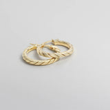 18ct Solid Yellow Medium Gold Hoop Earrings