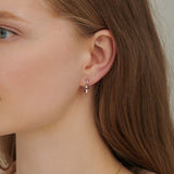 18ct White Creole Gold Hoop Earrings