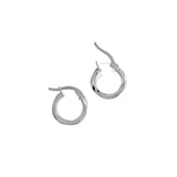 18ct White Gold Creole Hoop Earrings