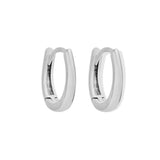 18ct White Gold Small Thin Hoop Earrings