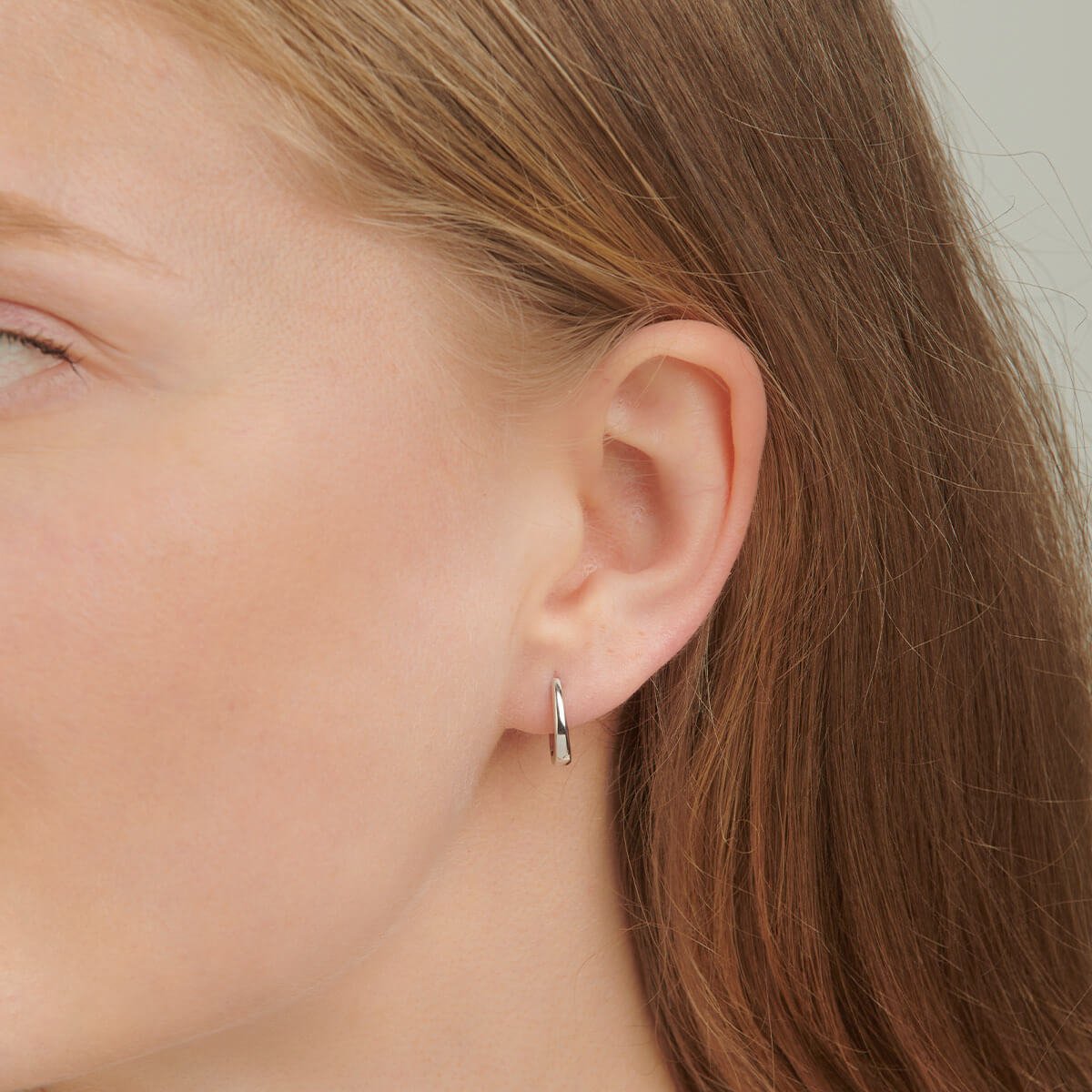18K White Gold Pave Diamond Huggie Earrings | Brilliant Earth