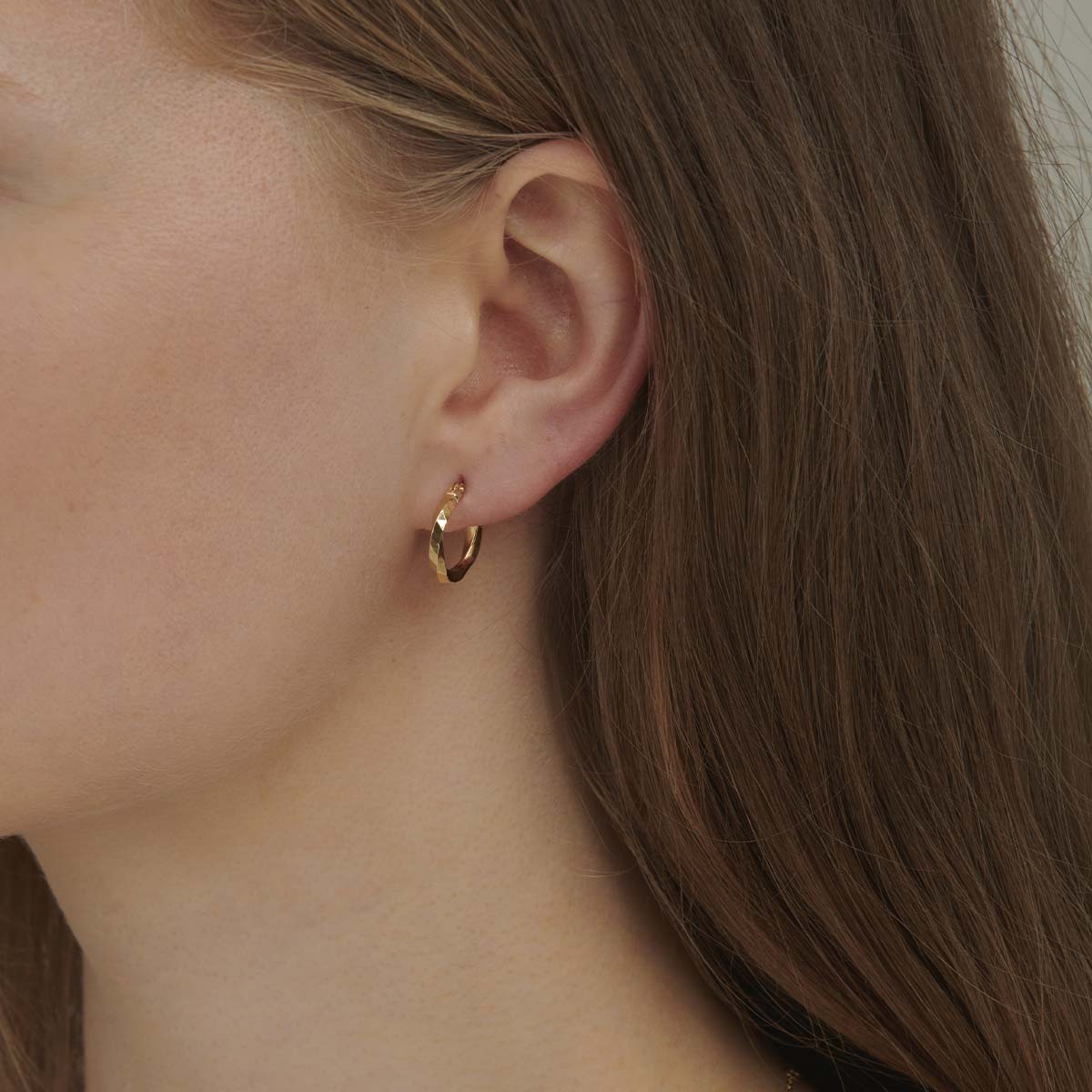 18ct Yellow Creole Gold Hoop Earrings