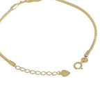 18ct Yellow Gold Heart Lock & Key Bracelet