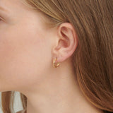 18ct Yellow Gold 13mm Hoop Earrings for Women
