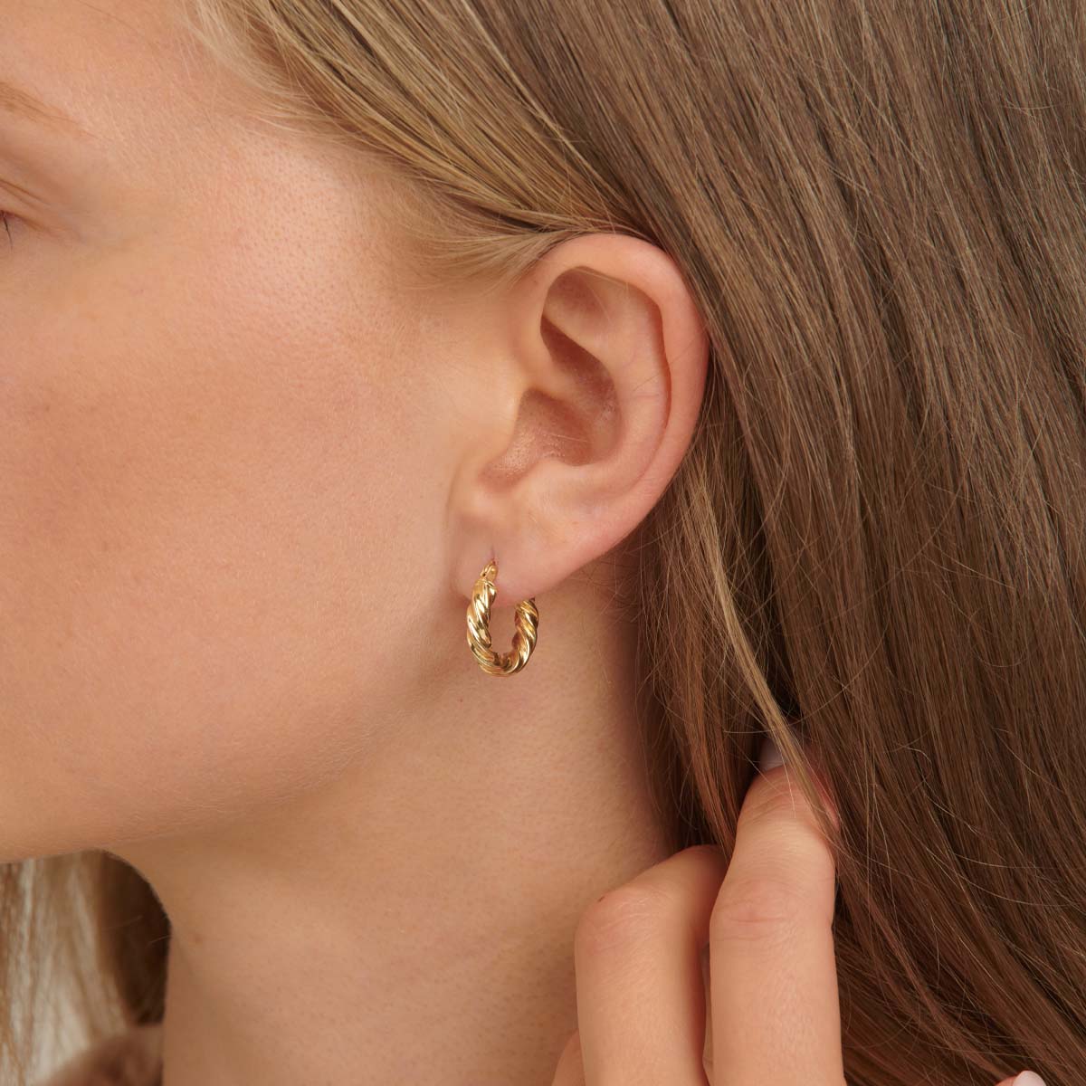 Croissant dome earrings discount