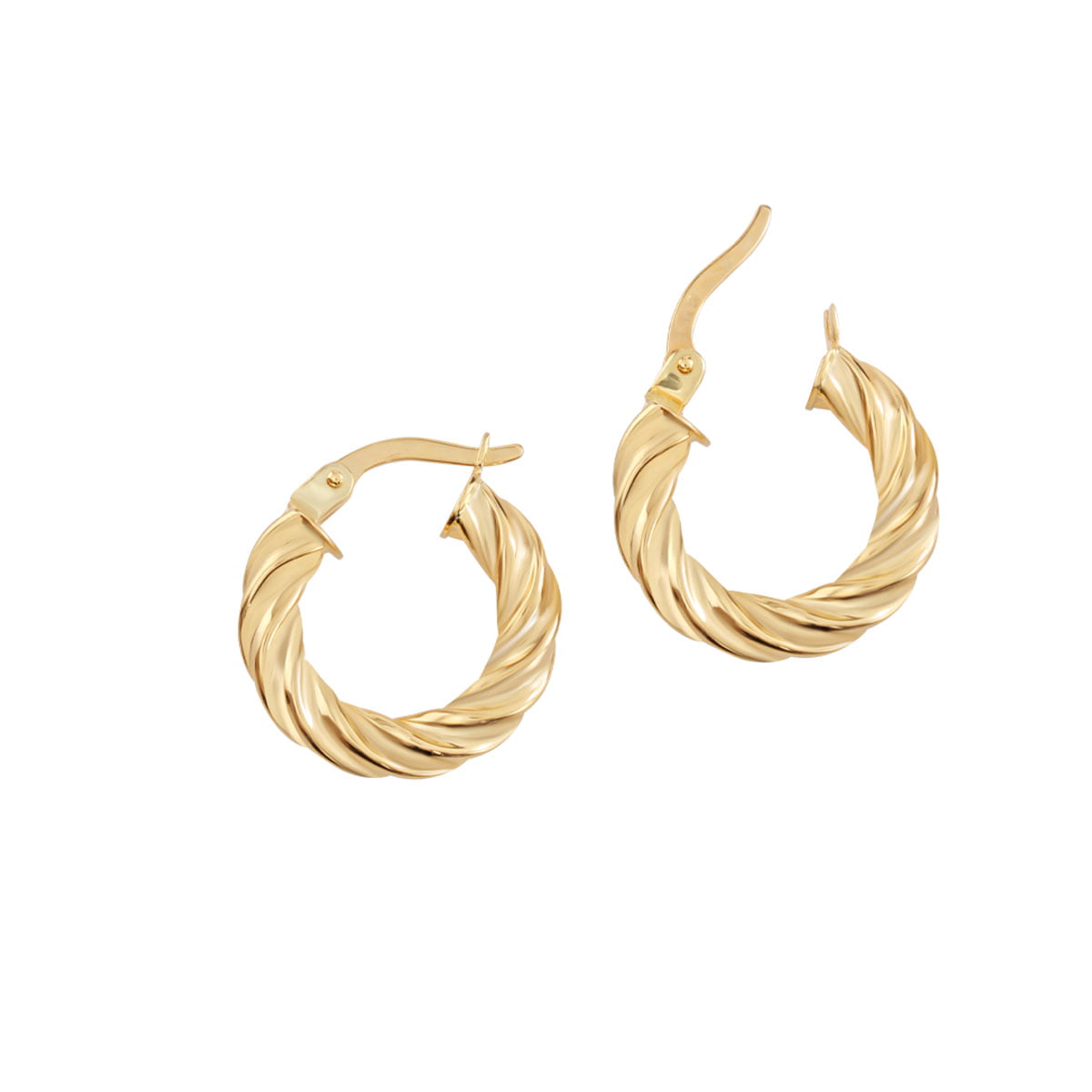 18ct Yellow Gold Dome Hoop Earrings
