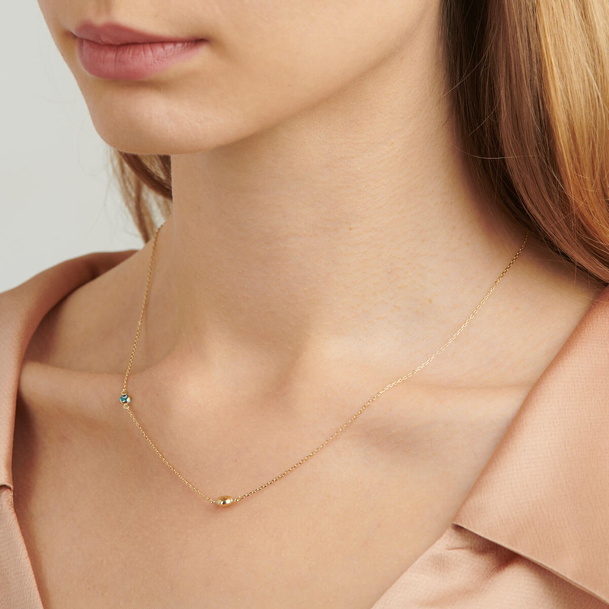 18ct Yellow Gold Evil Eye Necklace