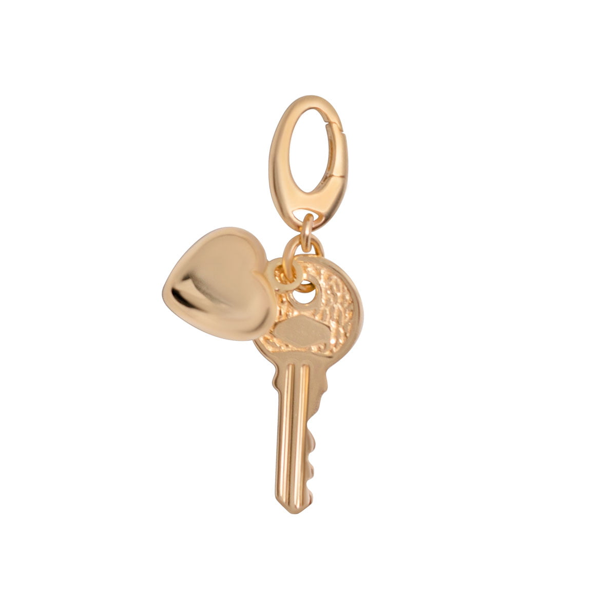 18ct Yellow Gold Key & Heart Charm