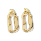 18ct Yellow Gold Large Thick Gold Hoop Earrings