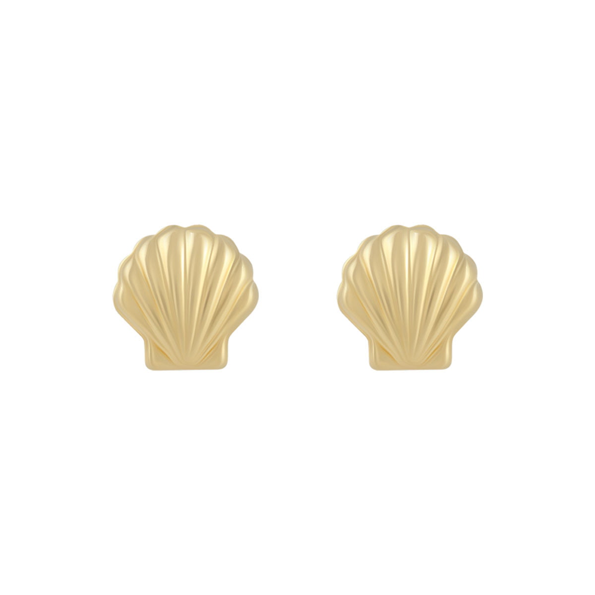 18ct Yellow Gold Seashell Studs