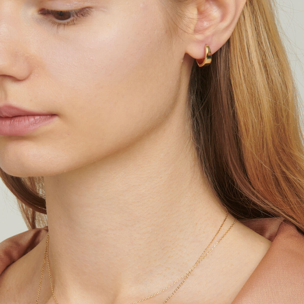 18ct Yellow Chunky Gold Hoop Earrings