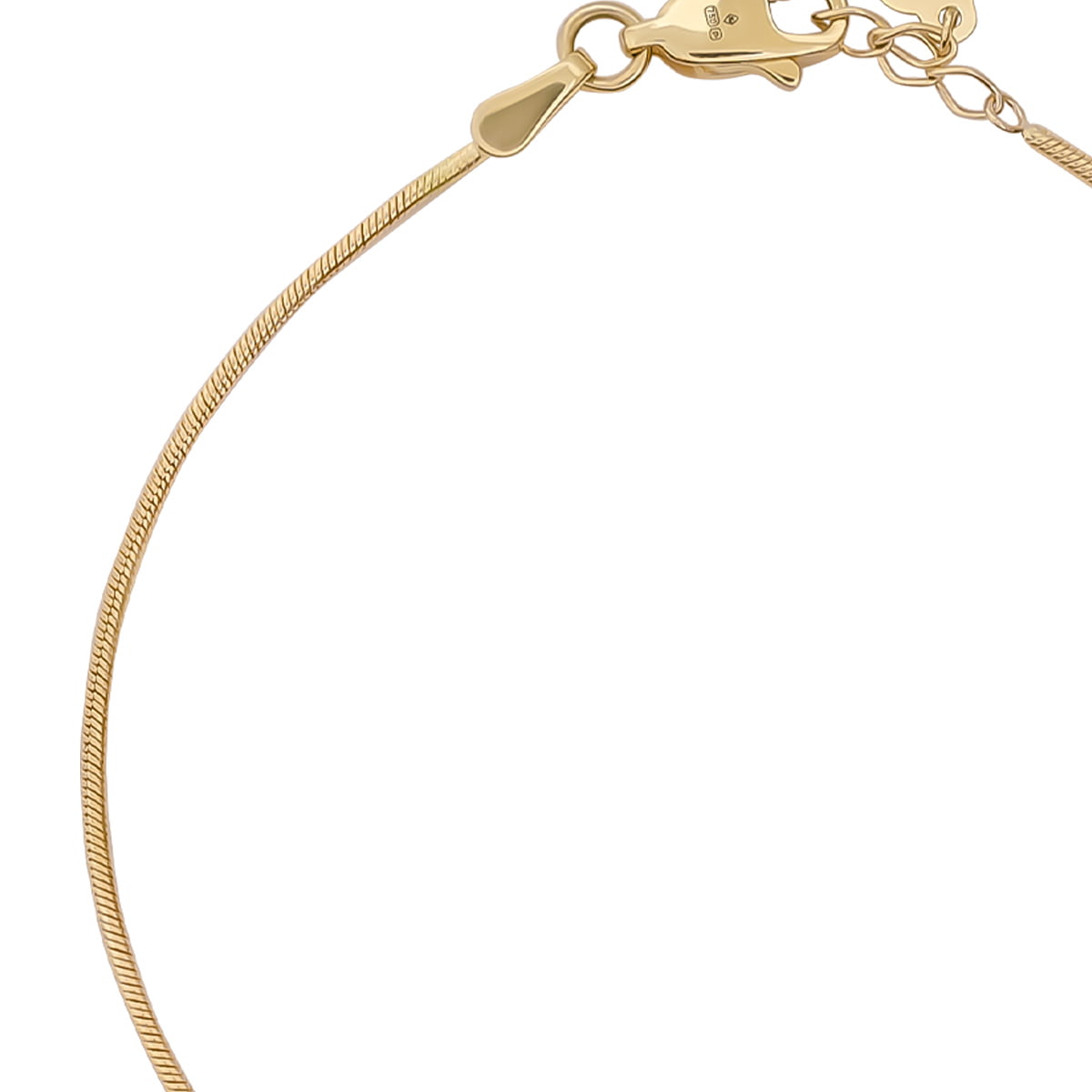 18ct Yellow Gold Snake Chain Bracelet For Women