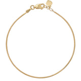 18ct Yellow Gold Baby Fine Snake Bracelet
