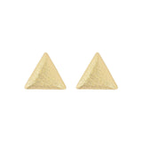 18ct Yellow Gold Triangle Earrings