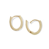 18ct Yellow Gold Womens Small Hoop Huggies Hoop Earrings