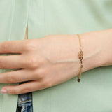 18ct Yellow Gold Heart Lock & Key Bracelet
