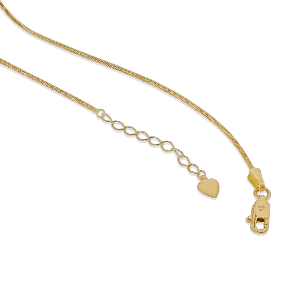 18ct Yellow Gold snake chain necklace- Womens
