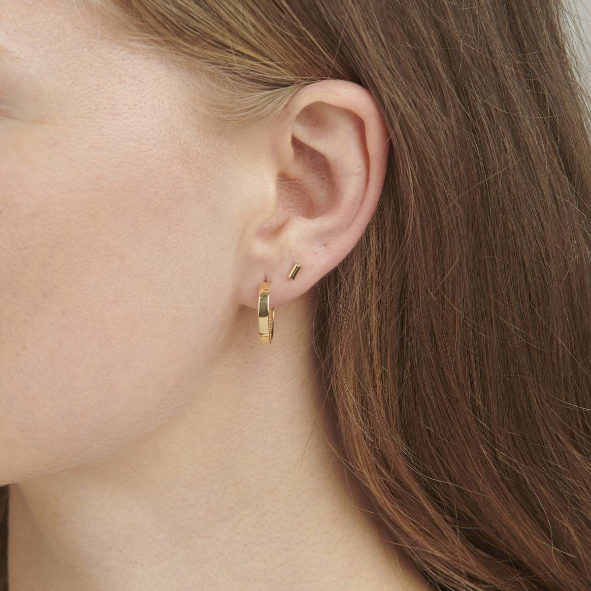 18ct Yellow Plain Solid Gold Hoop Earrings