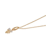 18ct Yellow Solid Gold Bee Pendant Charm
