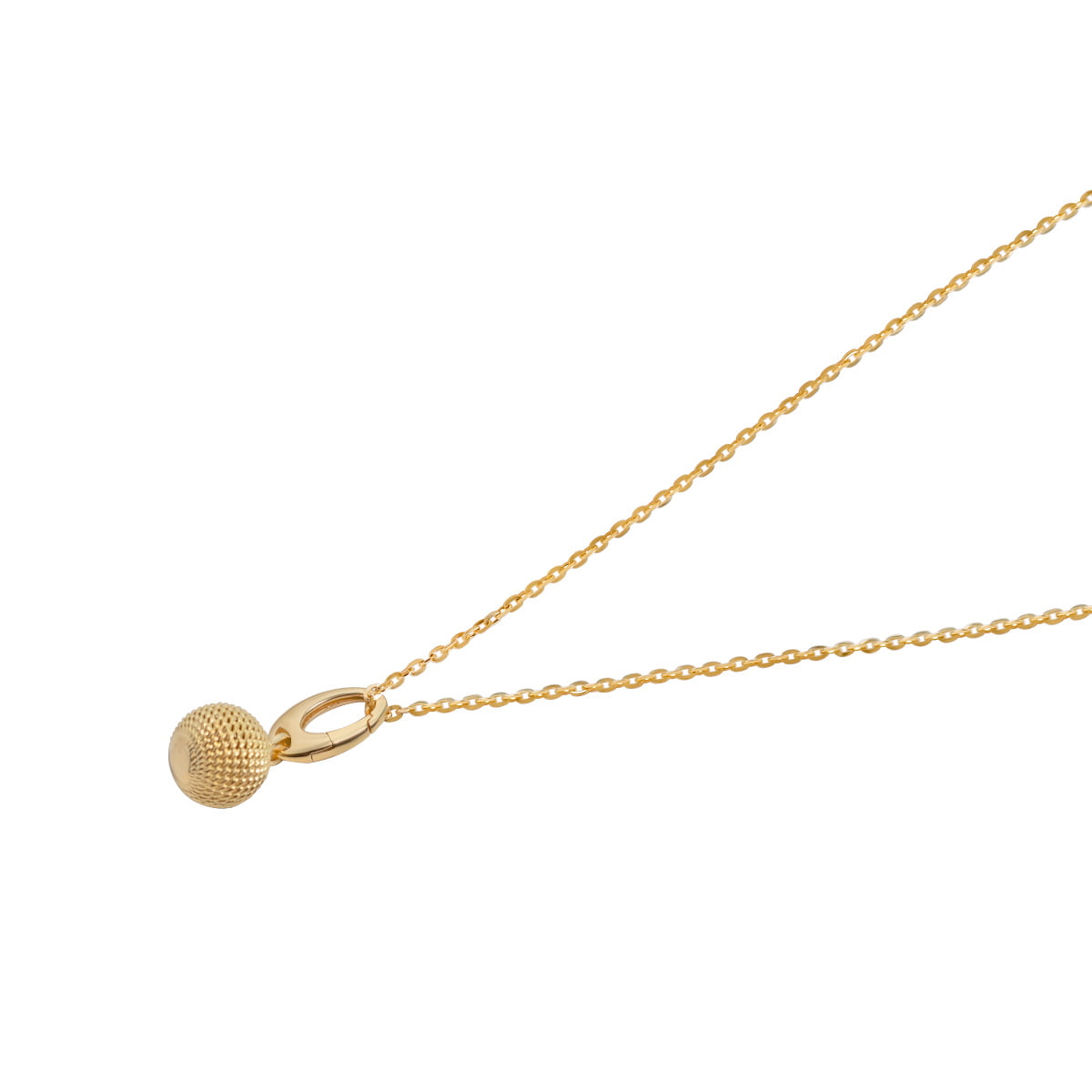 18ct Yellow Solid Gold Sphere Charm Pendant